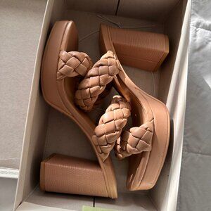 Target tan braided heels - Size 7